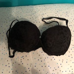 32D PINK Date Push Up Bra Black